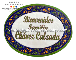 Placa Domiciliaria Realzada Plumeado Pacorreal Plaza Verde Ovalada