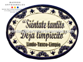 Placa Domiciliaria Realzada Imaginación Azul Ovalada