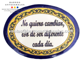Placa Domiciliaria Realzada Guía Especial Mostaza plaza Azul Ovalada