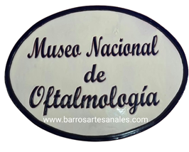 Placa Domiciliaria Realzada Plaza Azul Ovalada