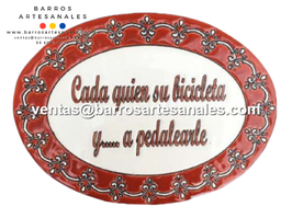 Placa Domiciliaria Realzada Juliana Terracota Ovalada