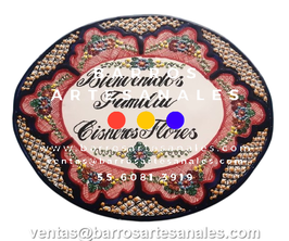 Placa Domiciliaria de Talavera Personalizada Ovalada Mod: 109