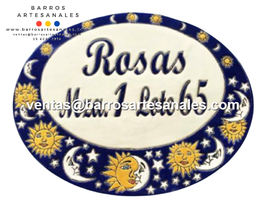 Placa Domiciliaria Realzada Eclipse Ovalada
