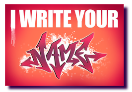 Dina3 Graffiti Schriftzug Schablone - fertig geschnitten