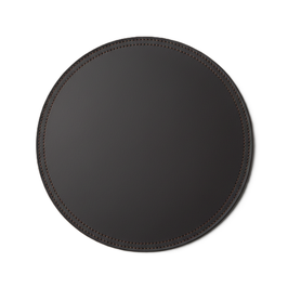 TOVAGLIA IN VERA PELLE + INTERNO ABS RIGIDO + BASE ANTISCIVOLO COLORE ANTRACITE, 1PZ.