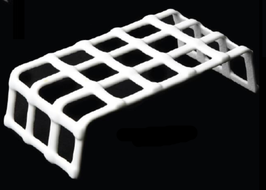 PIATTO "RETICOLO" 20X11cm BIANCO MURANO MAT