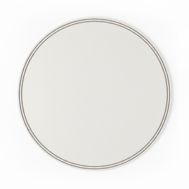 TOVAGLIA IN VERA PELLE + INTERNO ABS RIGIDO + BASE ANTISCIVOLO COLORE BIANCO, 1PZ.