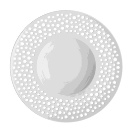 PIATTO PERFORATO PASTA BOWL DIAMETRO 24 CM FALDA SABBIATA 1PZ. AREA IMPIATTABILE LUCIDA