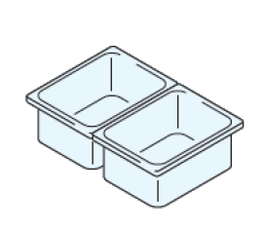 BACINELLA GASTRONORM POLICARBONATO 1/2, 32X26 CM