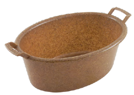 MINI OVAL BASIN ECO WOOD / MINI BACINELLA OVALE ECO WOOD 12X8H6 CM