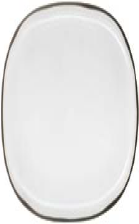 CARACTERE PIATTO OVALE BIANCO 4 L (cm) 35,5 l  (cm) 21,8 H (cm) 2,5 Diam  4 PEZZI A CONFEZIONE 652759