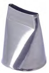 BOCCHETTE PIATTE PER NASTRO INOX  , Ø 3,6 x H 4,5 cm , 30 x 2 mm ,  confezione 1 pz . 2117.30