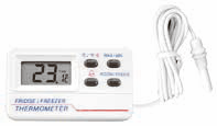 Termometri per frigorifero e Termometro per congelatore con sonda esterna Display LCD di facile lettura Funzione di allarme per bar da cucina di casa 49887-00
