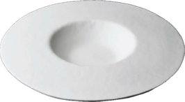 PIATTO "SFERO" 30cm VETRO BIANCO MURANO SABBIATO 5MM