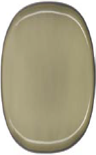 CARACTERE PIATTO OVALE CARDAMOMO 4 L (cm) 35,5 l  (cm) 21,8 H (cm) 2,5 Diam  4 PEZZI A CONFEZIONE 652762