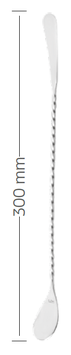 BAR SPOON HOFFMAN TWIST 30 CM/CUCCHIAIO CON LINGUETTA IN ACCIAIO