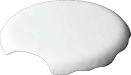 PIATTO "INFINITO" 30cm BIANCO MURANO SABBIATO