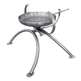 PENTOLO DIAMETRO 80 CM PADELLA IN ACCIAIO INOX COMPLETO DI BRUCIATORI A GAS , PENT80