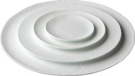 PIATTO "CRESPO" BIANCO MURANO MAT 5mm