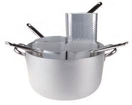 CASSERUOLA CUOCIPASTA ALLUMINIO DIAMETRO 50 CM CON 4 SPICCHI 0070347+0070438