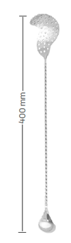 BAR SPOON C/STRAINER ACC. INOX FULL TWIST CM 40