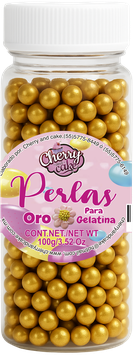 Perla para gelatina Oro