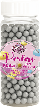 Perla para gelatina Plata