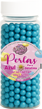 Perla para gelatina Azul