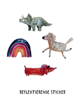 HALFBIRDMONA Reflektierende Sticker | Set Regenbogen