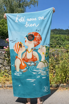 MAXI SERVIETTE DE BAIN2026 « l’été nous va bien »