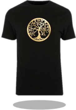 T-Shirt Baum des Lebens schwarz/Gold