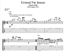 "Erstmal Für Immer" Noten (+TABs)