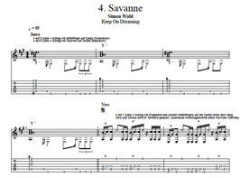 "Savanne" Noten (+TABs)