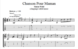 "Chanson Pour Maman" Noten (+TABs)