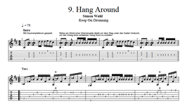 "Hang Around" Noten (+TABs)