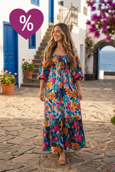 Vestido largo "Oliva" - RIK041A