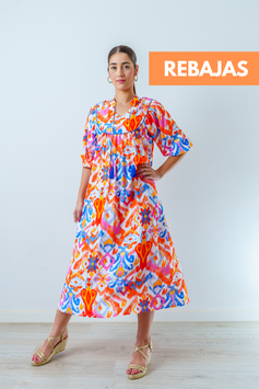 Vestido midi IKAT - RIK004A