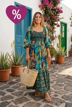 Vestido largo "Oliva" - RIK041B