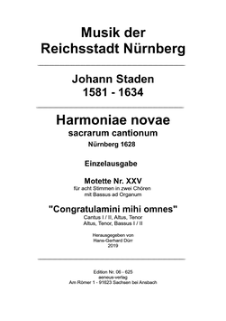 Harmoniae novae - Einzelausgabe Nr. XXV