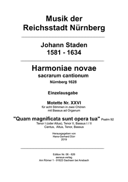 Harmoniae novae - Einzelausgabe Nr. XXVI