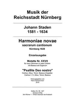 Harmoniae novae - Einzelausgabe Nr. XXVII