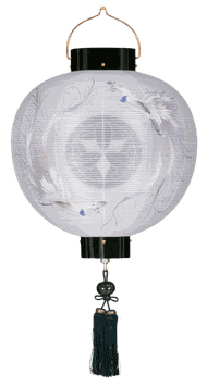盆提灯 門提灯 丸 絹二重 舞飛鳳 尺三丸 13号 電池式LED（K4316L）