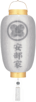 盆提灯 門提灯 長 白木 絹二重無地 尺六長 電気コード式（KM602）