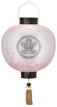 盆提灯 門提灯 丸 絹二重 菊 尺三丸 13号 電池式LED（K8347L）