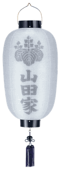 盆提灯 門提灯 長 絹二重無地 蓮水 電気コード式（K4202）