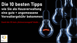 Die 10 besten Tipps für eine gute Verwaltergebühr