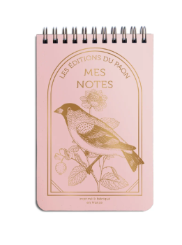 Les éditions du paon - Petit bloc rose moineau
