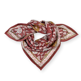 Apaches - Small foulard Manika coeur bois de rose