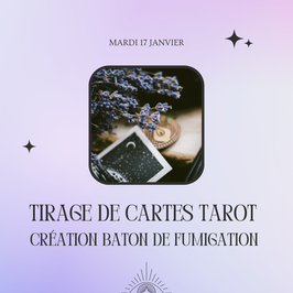 Atelier créatif - Bâton de fumigation et tirage de cartes Tarot