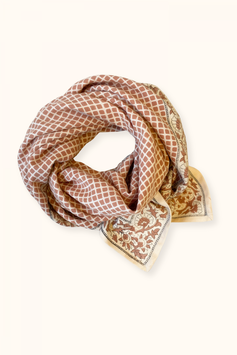 Apaches - Big foulard Latika mozaic terracotta